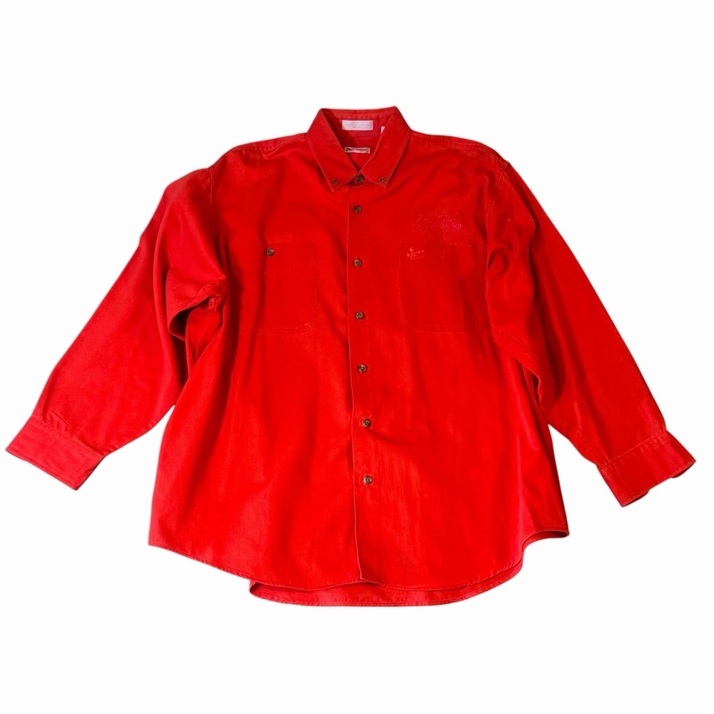 Vintage Dale Earnhardt XL GM Goodwrench Service Plus Red Work Shirt NASCAR